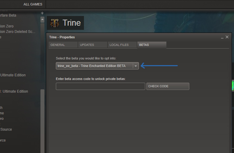 trine enchanted edition starting settings